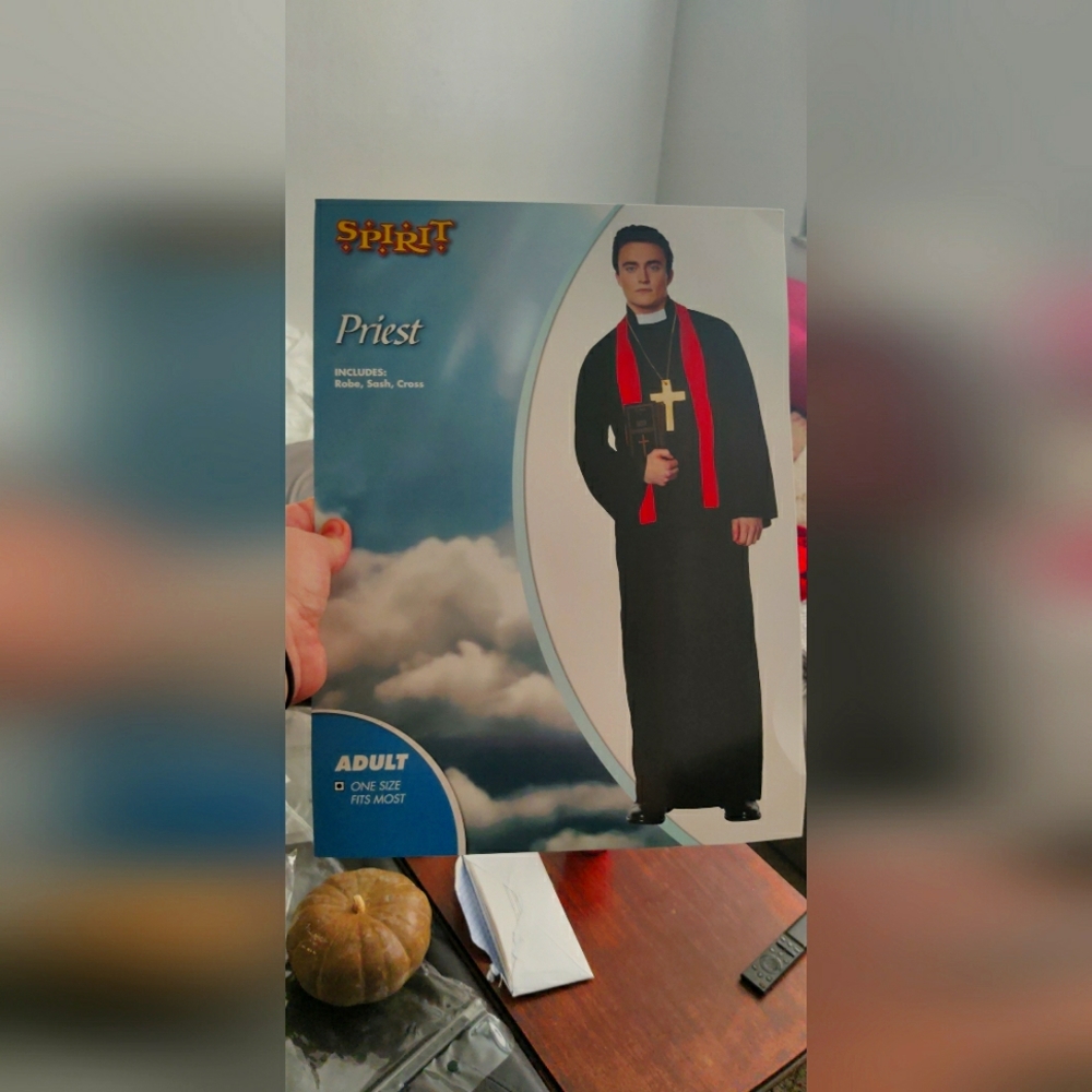 Adult men's priest costume